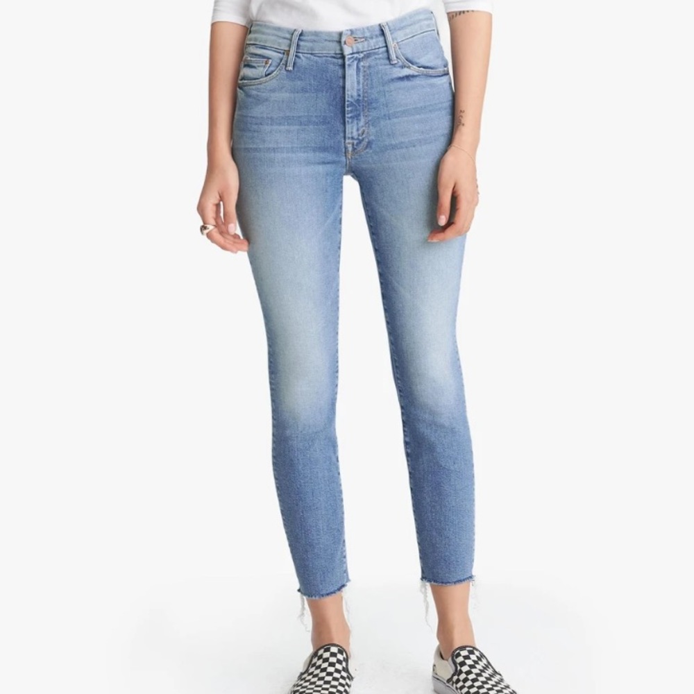 mother jeans high-waisted looker shoot to thrill